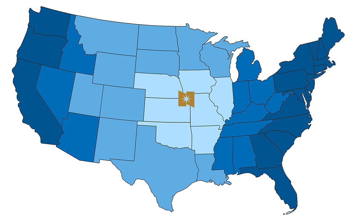 usa-map-midpoint workers in shipping fulfillment warehouse